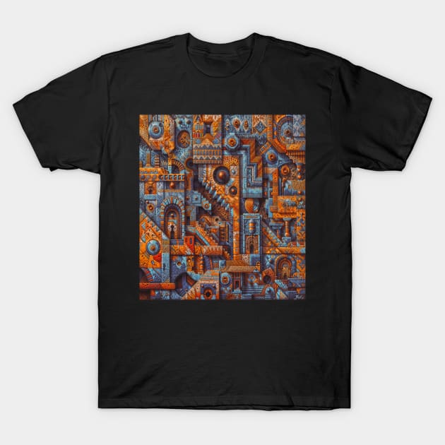 Interlocking Abstract Geometric Figures Dimensions T-Shirt by Creative Art Universe